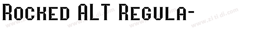 Rocked ALT Regula字体转换